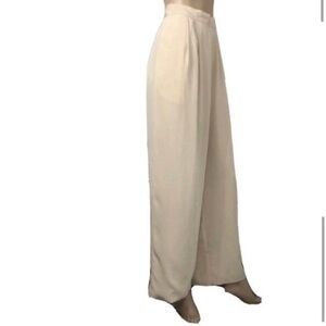 NITELINE by Della Roufogali high rise wide leg pants beige